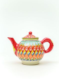 Чайник заварочный 1л керамический с ручной росписью Ч1РМ221 БЕК и РР