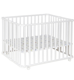 Geuther Складной детский манеж Geuther Ameli белый (дно - белое со звездами)