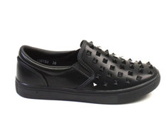 Слипоны женские Airbox 136153 черные 39 RU