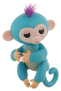 Интерактивная игрушка Finger Monkey Rombica бирюзовая 50052549