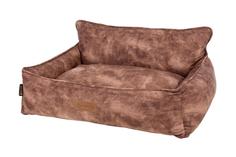 Лежанка SCRUFFS для собак с бортиками "Kensington", экозамша, шоколадный, 90x70x24см