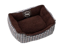 Лежанка для собак Ebi с бортиками "Sweet" полиэстер 50x60x20см коричневый