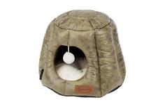 Домик для кошек Scruffs "Knightsbridge Cat Igloo", экокожа, зеленый, 51x47x28см