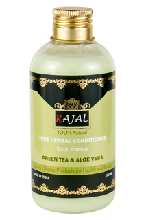 Смягчающий травяной кондиционер для волос Kajal "Зеленый чай и Алоэ Вера" 200 мл.