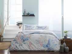 Постельное белье Premium DIGITAL сатин DELUX MORNI бирюзовый 1,5-спальное TAC