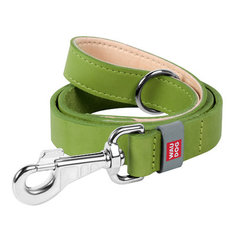 Универсальный поводок для собак Collar, кожа, зеленый, длина 1.22 м