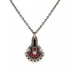 Колье из бижутерного сплава с эмалью 50 см Clara Bijoux B30603-13 BW
