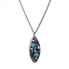Колье из бижутерного сплава/бронзы с эмалью 50 см Clara Bijoux B77156 BL
