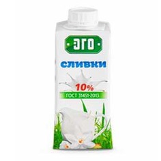 Сливки Эго Питьевые Ультрапастеризованные 10% 200 г