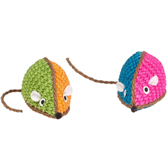 Игрушка для кошек CHOMPER Мышка из сизаля, 9 см, 2 шт