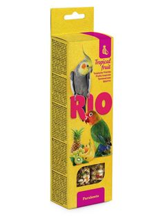 Палочки RIO для средних попугаев с тропическими фруктами, 75 г