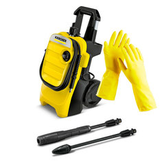 Минимойка высокого давления Karcher K 4 Compact EU + латексные хозяйственные перчатки