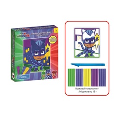 Набор для лепки из пластилина PJ Masks Картина из пластилина Смелый Кэтбой