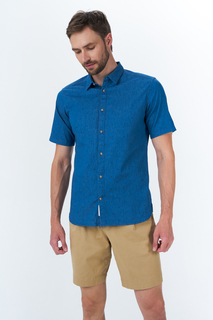 Рубашка мужская ONLY & SONS 22019776 синяя 52 RU