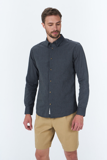 Рубашка мужская ONLY & SONS 22019165 синяя 46 RU