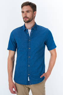 Джинсовая рубашка мужская ONLY & SONS 22019751 голубая 48 RU