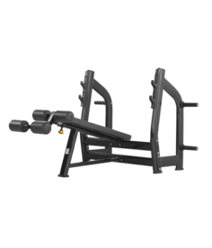 BRONZE GYM H-024 Скамья для жима с отрицательным наклоном (ЧЕРНЫЙ)