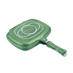 Сковорода Mercury MC-6294, 30 см двойная с антипригарным покрытием non-stick под мрамор