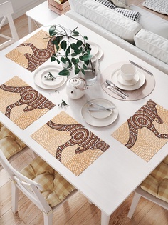 Комплект салфеток для сервировки стола «Мозаика с кенгуру» (32х46 см, 4 шт.) Joy Arty