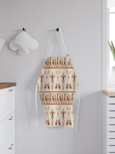 Фартук кухонный регулируемый "Индийское поселение", универсальный размер Joy Arty