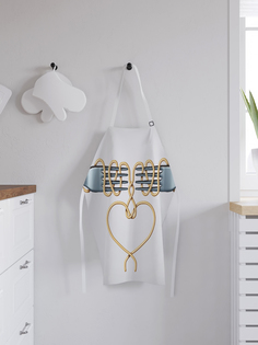 JoyArty Фартук кухонный регулируемый «Ешь, молись, люби», универсальный размер