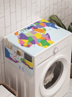 Органайзер "Мир во всех красках" на стиральную машину, 45x120 см Ambesonne