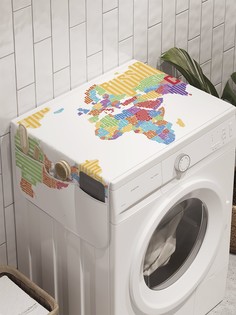 Органайзер "Буквенная карта" на стиральную машину, 45x120 см Ambesonne