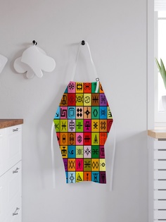 Фартук кухонный регулируемый "Плитка с символами", универсальный размер Joy Arty