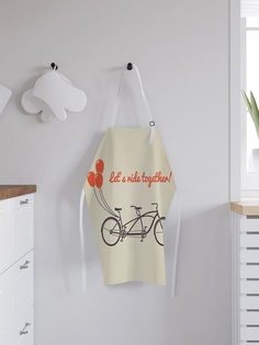 Фартук кухонный регулируемый "Поедем вместе", универсальный размер Joy Arty