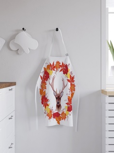 Фартук кухонный регулируемый "Лесной олень", универсальный размер Joy Arty