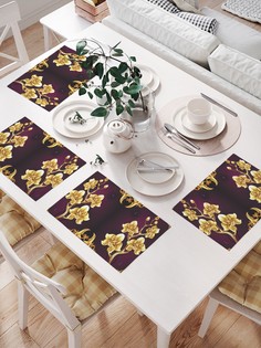 JoyArty Салфетки для сервировки «Золотые орхидеи» (32х46 см, 4 шт.)