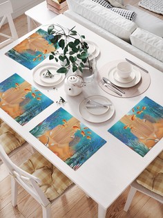 JoyArty Комплект салфеток для сервировки стола «Замок в аквариуме» (32х46 см, 4 шт.)