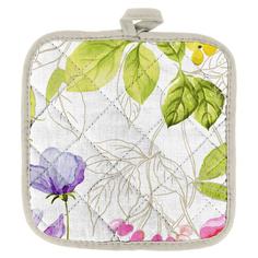 Прихватка рогожка 18х18 "Mia Cara" Пасхальные цветы рис 30110-1 Тейковский ХБК