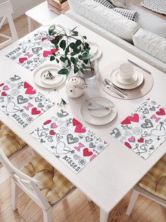 JoyArty Салфетки для сервировки «Любовные поцелуи» (32х46 см, 4 шт.)