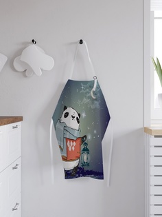 Фартук кухонный регулируемый "Панда с фонарем под звездным небом", универсальный размер Joy Arty