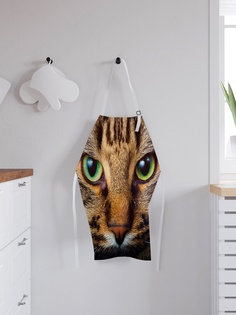 Фартук кухонный регулируемый "Сосредоточенный кот", универсальный размер Joy Arty