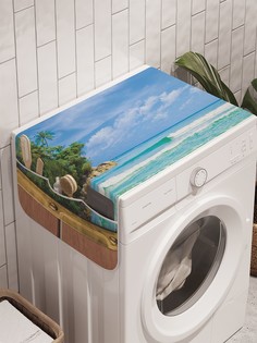 Органайзер "Берег близко" на стиральную машину, 45x120 см Ambesonne
