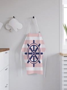 Фартук кухонный регулируемый "Штурвал на полосах", универсальный размер Joy Arty