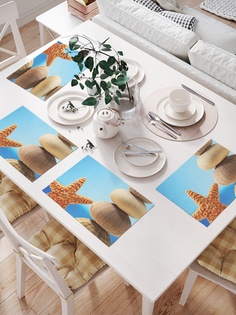 Комплект салфеток для сервировки стола «Пляжная скульптура» (32х46 см, 4 шт.) Joy Arty
