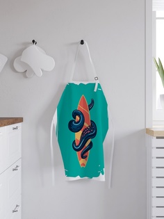 Фартук кухонный регулируемый "Осьминог-серфингист", универсальный размер Joy Arty