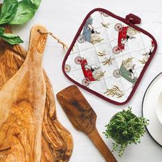 Прихватка рогожка 18х18 "Mia Cara" рис 30251-1 Зайцы Тейковский ХБК