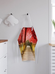 Фартук кухонный регулируемый "Мост в сказку", универсальный размер Joy Arty