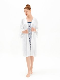 Халат женский BlackSpade BS50511 белый S/M