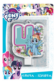 Свеча-цифра № 4 Мой Маленький Пони Росмэн 33021 My Little Pony