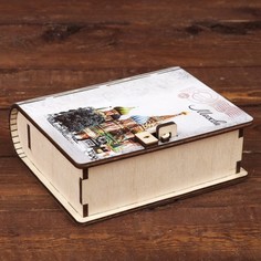 Шкатулка дерево "Книга. Москва" цветная 14х12х6 см Sima-Land