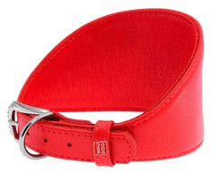 Ошейник для собак Collar Waudog Glamour для борзых собак без украшений Красный 34-40 см