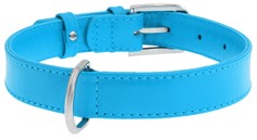 Ошейник для собак Collar WAUDOG GLAMOUR повседневный, кожа, голубой, обхват шеи 46-60 см