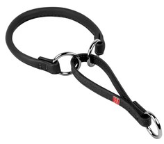 Ошейник для собак Collar Soft удавка кожа, черный, обхват шеи 40-40 см