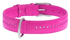 Ошейник для собак Collar Waudog Glamour со стразами Розовый 27-36 см