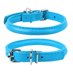 Ошейник для собак Collar GLAMOUR повседневный, кожа, синий, обхват шеи 17-20 см